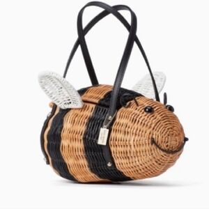 Kate Spade Down the Rabbit Hole Bee Wicker Purse